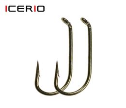 ICERIO 5001000PCS Fly Tying Hook Dry Wet Nymph Shrimp Caddis Pupa Streamer Carbon Steel Fishhook Standard Fly Hook Tackle 2201105515150