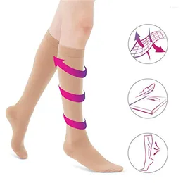 Women Socks Unisex Compression Stockings Pressure Varicose Vein Stocking Knee High Leg Support Stretch Circulation Cool