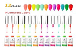 Factory Fluorescent 12 Colours Paint Nail Gel Set kit Long Lasting Easy Painting UV Gel Art Gel Nail Polish Kit light gelpolish col8438349