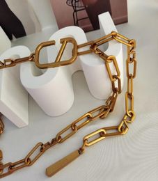 Metal Chain Belt Letter Belts Women Fashion Versatile Light Luxury Waist Chains Men Designer Belt High Quality6006784