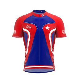 Racing Jackets 2021 Cuba Men And Women Classic Cycling Team Short Sleeved Bike Road Mountain Race Clothing Outdoor Jersey3514676