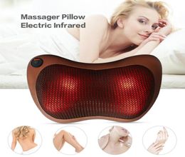 New Massager Pillow Electric Infrared Heating Kneading Neck Shoulder Back Body Massage Pillow Car Home Dualuse Massager4255199