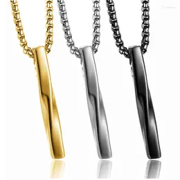 Chains European And N Ins Simple Fashion Stainless Steel Pendants Geometric Necklace Twist Punk Men Women Accessories