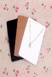 High Quality 6x9cm Kraft Jewelry Cards Paper Earrings Card Necklace Display Packaging Card Tags5314690