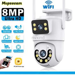 IP Cameras 4K 8MP dual lens WiFi camera smart home Wi Fi security camera outdoor wireless high-definition video monitoring IP CCTV motion detection d240510