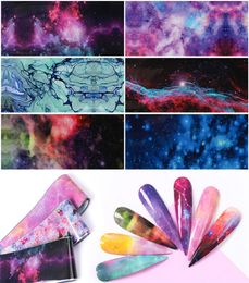 10 PCS Nail Foil Sticker Set Holographic Starry Sky Adhesive Wraps Marble Stone Transfer Foils Decal Paper for Manicure Nail Art3429570