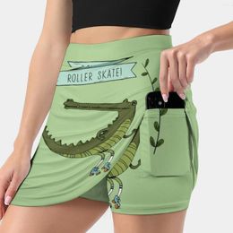 Skirts Don'T Hate Roller Skate Crocodile Korean Fashion Skirt Summer For Women Light Proof Trouser Dont