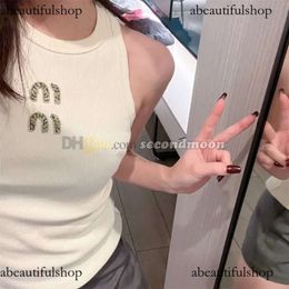 Mui Mui Designer Outdoors Trend Tanks Top Women Elastic Sport Tops U Neck Vest High Quality Summer Quick Drying Yoga Tees Printing Pattern Loose And Comfortable 81