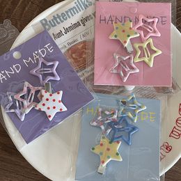 Colorful Star Hair Clips, Lovely Metal Hair Clips for Girls Children Ladies 22508