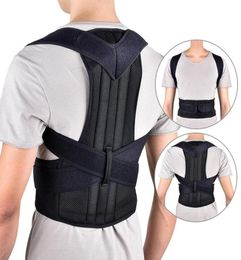 None Adjustable Adult Corset Back Posture Correction Belt Therapy Shoulder Lumbar Brace Spine Support Belt1455545