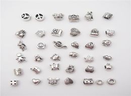 Promotion Mix 28 different kinds Alloy Charm Bead European Retro Style Jewellery For Bracelet Necklace New4036744