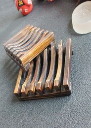 Vintage Wooden Soap Dish Wooden Soap Dishes Tray Holder Storage Soap Rack Plate Box Container for Bath Shower Plate Bathroom 10pcs8766453