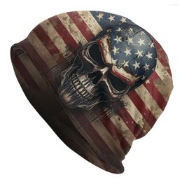 Berets American Flag Skull Fashion Thin Hats Vintage Bonnet Hipster Skullies Beanies Caps