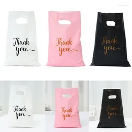 Gift Wrap 100pcs Thank You Bags Plastic Candy Cookie Packaging Bag For Wedding Decor Birthday Party Favours Small Business Supplies