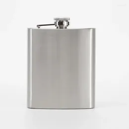 Hip Flasks 8OZ Outdoor Portable Camping Wine Bottle Silver Stainless Steel Whiskey Men's Gift