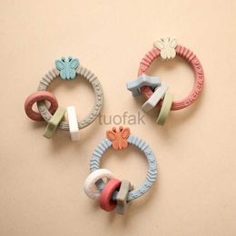 Teethers Toys 1 baby silicone teeth bracelet toy butterfly shaped teeth without bisphenol A baby care newborn teeth health teeth toy d240509