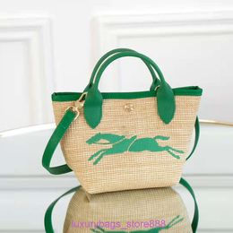 Designer Bag Stores Are 95% Off 2024 New Grass Woven Leisure Handheld Bucket Minimalist Womens Lightweight Crossbody Sweet Vegetable BasketURDS