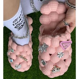 Slippers 2024 Summer Bubble Woman Open Toe Massage Sandals Fashion Peanut Shoes Flip-flops Beach Non-slip Ladies