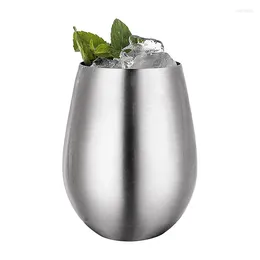 Mugs 18oz Stainless Steel Beer Wine Cup Rose Gold Tumbler Cocktail Juice Milk Metal Drinking Mug For Bar Outdoor Drinkware