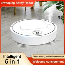 5In1 Sweeping Robot Mopping And Vacuuming Strong Cleaning Air Purification Spray Humidification Intelligent Automatic Hover 240506
