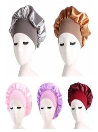 Women039s Satin Solid Widebrimmed Sleeping Hat Night Sleep Cap Hair Care Bonnet Nightcap For Women Men Unisex Cap bonnet de nu8137199