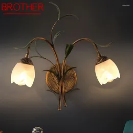 Wall Lamps BROTHER Contemporary Lamp French Pastoral LED Creative Living Room Bedroom Corridor Home Decoration Light