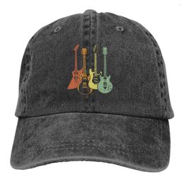 Ball Caps Summer Cap Sun Visor Guitarist Colorful Musical Instruments Guitars Hip Hop Music Art Cowboy Hat Peaked Trucker Dad Hats