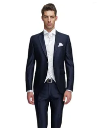 Men's Suits Suit Jacquard Vest One Button Slim Fit 3 Pieces