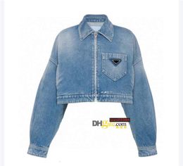 Women Jacket Denim Button Letters Spring Autumn Style With Belt Slim Corset For Lady Outfit Jackets Pocket Outsize Classcia Windbr1686266