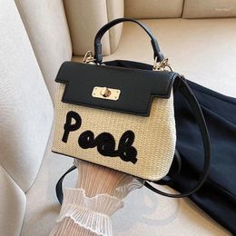 Waist Bags Women Straw Bag Women's Summer French Style Small High Sense Handbag Square Messenger