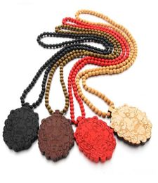 Lion Necklace GOOD WOOD Beads Pendant Wooden Necklaces Fashion Jewelry Gift Hiphop Chain Chains2029814