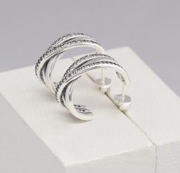 100% 925 Sterling Silver Hook Earring Original retail box for 18K Rose Gold Stud Earrings Christmas Gift for Women wjl47519234143