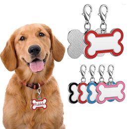 Dog Tag 20pcs Sublimation Blank Pet Tags DIY Bone ID Personalized Po For Cats Collars