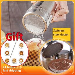 Storage Bottles Chocolate Shaker Lid Stainless Steel Sugar Bowl Cocoa Containers Powder Coffee Sifter Tool For Kitchen Accessories Supplies