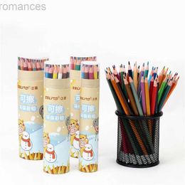 Pencils Erasable colored pencil pen with eraser childrens painting art graffiti wooden pen holder not easily broken d240510