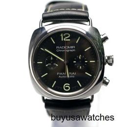 Functional Wrist Watch Panerai RADIOMIR Series Mechanical Swiss Watch Calendar Shows Men's Luxury Watch 42mm Black Disc PAM00369