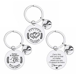 Family Gifts Best Friends for life keyring Stainless Steel Metal Key chains Mother Father Son Daughter Grandpa