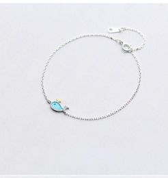 Link Bracelets 1PC Epoxy Accessories Fashion Girls Gift Silver Bracelet For Women Cuff Cute Whale Dolphin4454375