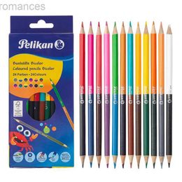 Pencils 24 Colour double headed pencil suitable for childrens professional painting sketching and advanced art students art supplies d240510