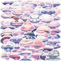 103050pcs Cute INS Flying Saucer UFO Creative Stickers Aesthetic Decals Suitcase Laptop Phone Decoration Kids Cartoon Sticker 240510