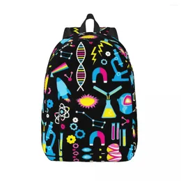 Backpack Science Studies Canvas For Men Women Water Resistant School College Geek Chemistry Physics Bag Print Bookbags