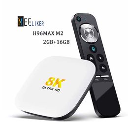 TV Box Android 13 8K H96 MAX M2 free test 2GB 16GB RK3528 2.4/5G wifi 6 1000M/LAN BT 5.0 Android TV Box Set Top Box CRYSTAL