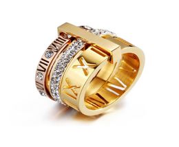 New Titanium Steel Wedding Brand Designer lovers Ring for women Luxury Zirconia Engagement Rings men Jewellery Gifts Fashion Accesso8362657