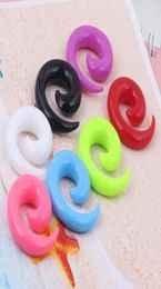 Sprial tunnel body Jewellery wholes 100pcs mix size mix Colour piercing sprial ear plug ear expander1003819