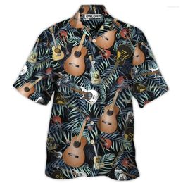 Men's Casual Shirts Retro Shirt 2024 Short-sleeved 3D Digital Printing Summer Fashion Beach Hawaii Trend Street Buttons Large Size