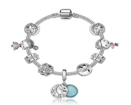 2020 new style bracelet women men alloy zircon beads Cartoon character pendants fashion charm bracelets couple festival gift pouch1162924