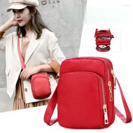 Bag 2024 Mobile Phone Change Women's Fashion Light Nylon Cloth Versatile Multi-layer One Shoulder Messenger