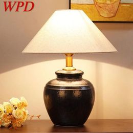 Table Lamps WPD Nordic Ceramic Lamp Modern Art Living Room Bedroom Study Villa LED Originality Desk Light