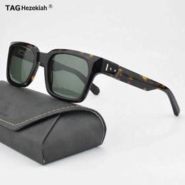 Sunglasses 2024 TAG Hezekiah vintage Polarized Men Women T8761 Sunglass Driving Sun glasses Fashion Acetate luxury Brand Glasses Q240509