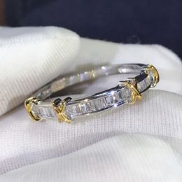 Luxury 24K Gold Lab Diamond Ring 100% Original 925 sterling silver Engagement Wedding band Rings for Women Bridal Fine Jewelry 343S